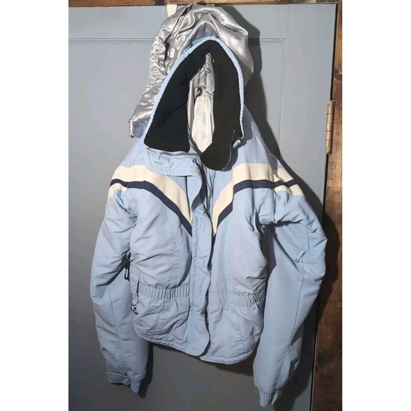 SPYDER Winter Ski Coat Jacket‎ Women's Size  (12) Blue & White Retro Colorway - Picture 1 of 12